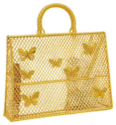 Gold Butterfly Mesh Basket