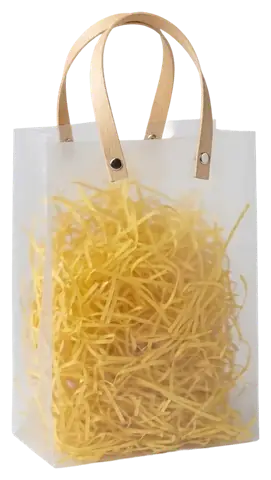 Clear Tote with Gold Shred