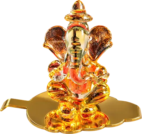 Golden Glass Ganesha