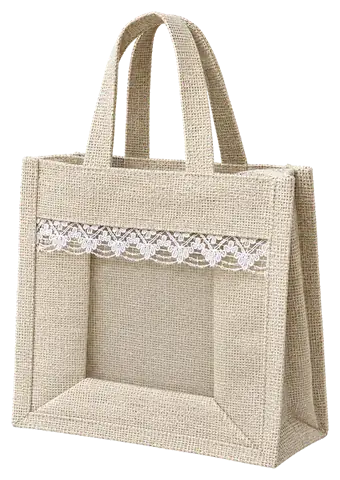 Jute Window Gift Bag