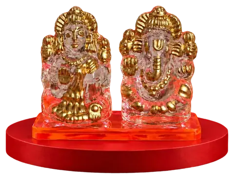 Crystal Lakshmi-Ganesh Idols