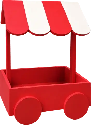 Red Market-Stall Cart