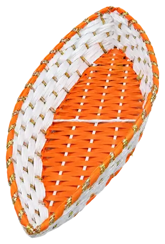 Orange Weave Boat Tray