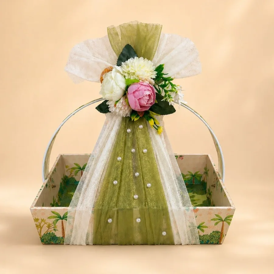 Palm-Print Hamper Basket