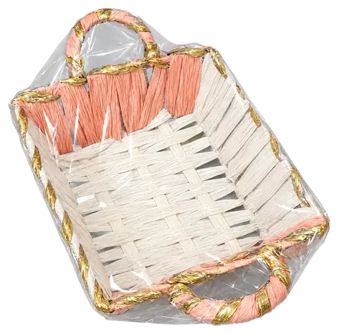 Peach Weave Tray (gift-wrapped)