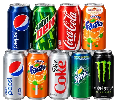Soft Drinks and Energy Cans