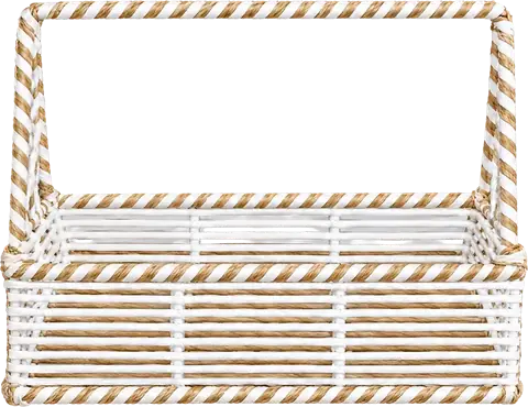 Gold-Striped Rope Basket